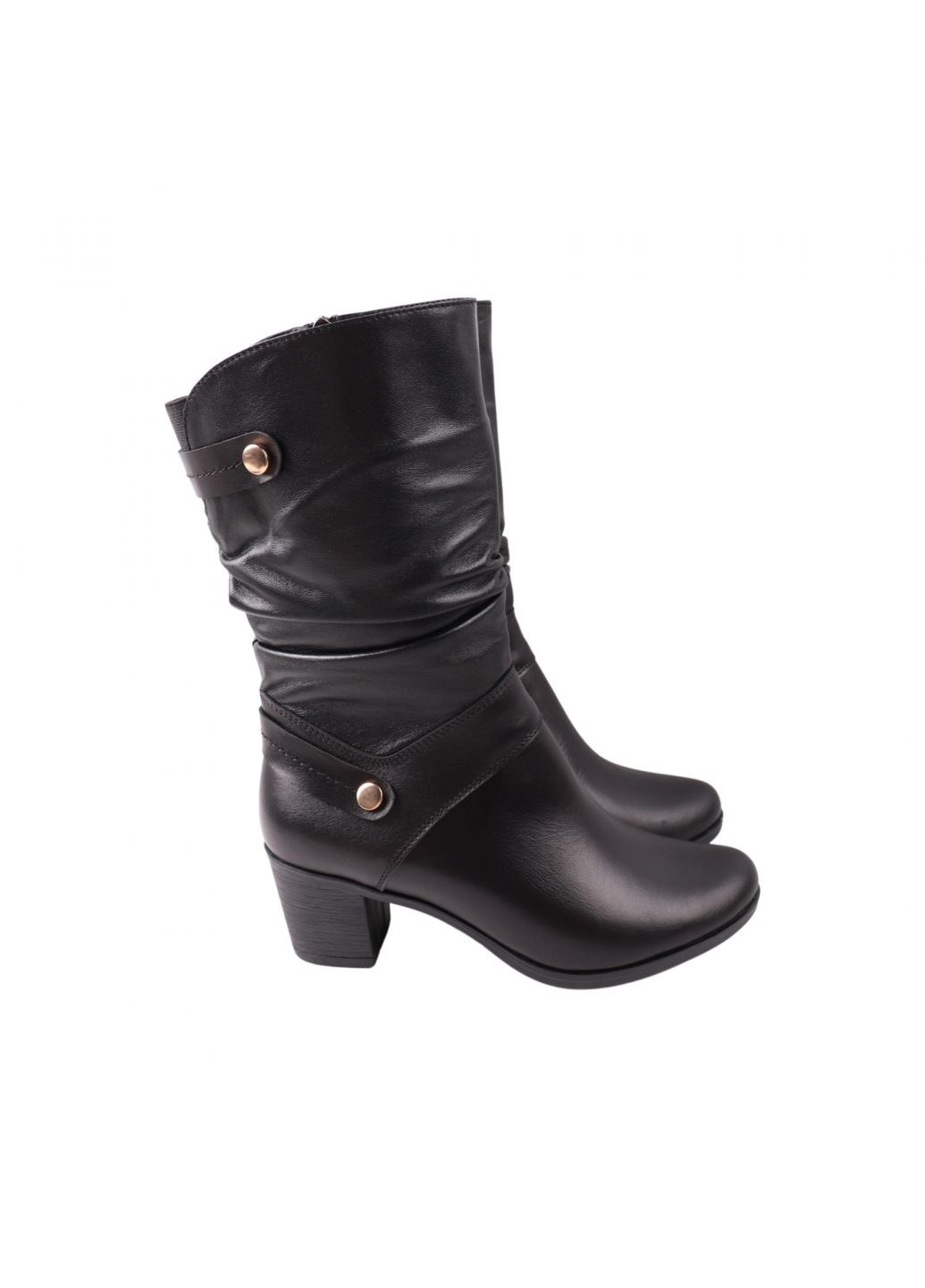 сапоги женские черные натуральная кожа SAVIO