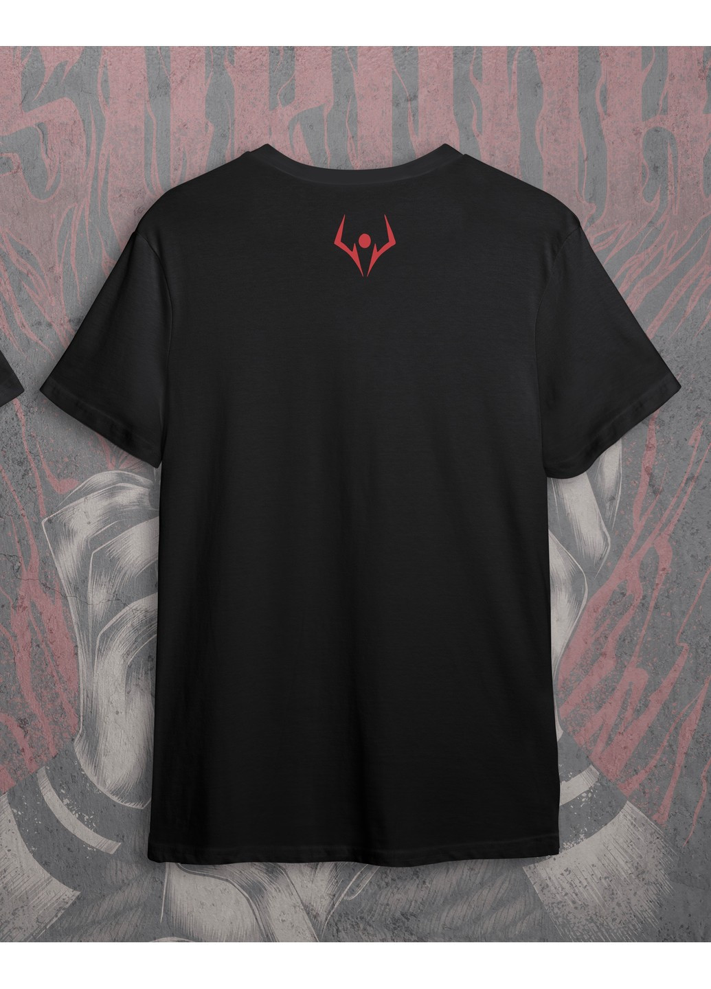 Черная футболка с принтом магическая битва - сукуна No Brand
