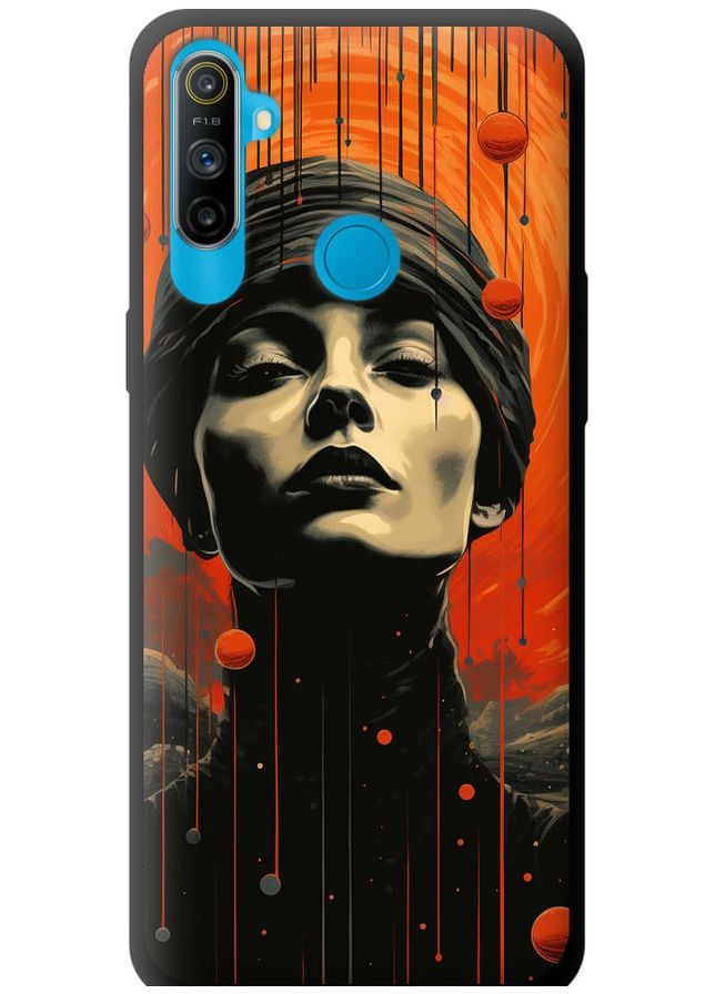 TPU чорний чохол 'Абстрактний портрет v2' для Endorphone Realme C3 (266050697)