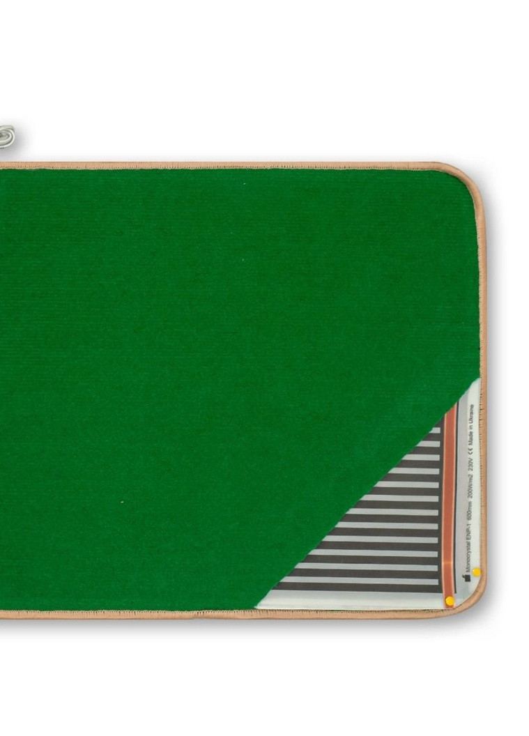 Електричний килимок з підігрівом інфрачервоний 66х54см/60W/220V світло-коричневий Monocrystal (259160540)
