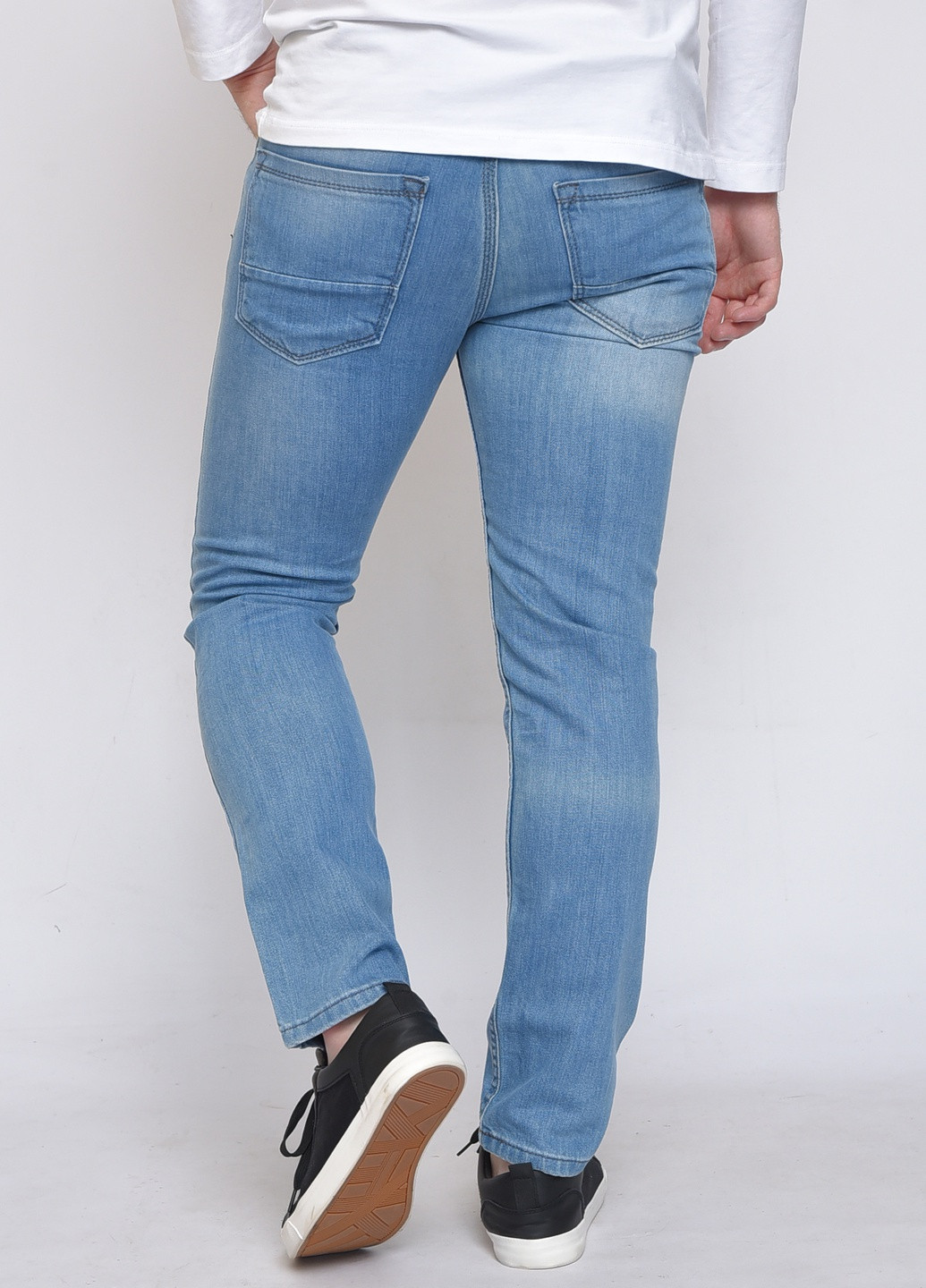 Голубые демисезонные прямые джинсы мужские голубого цвета размер 30 Let's Shop