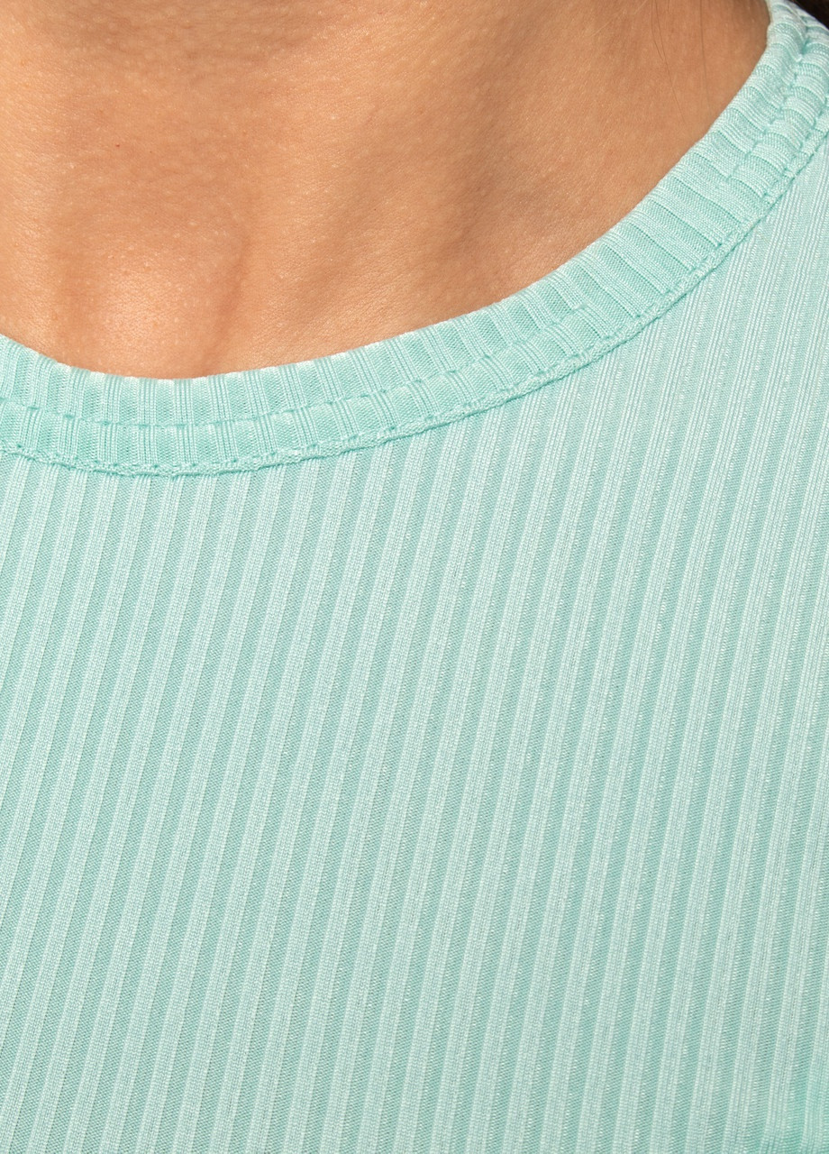 Мятная всесезон пижама женская рубчик футболка с шортами тиффани Maybel