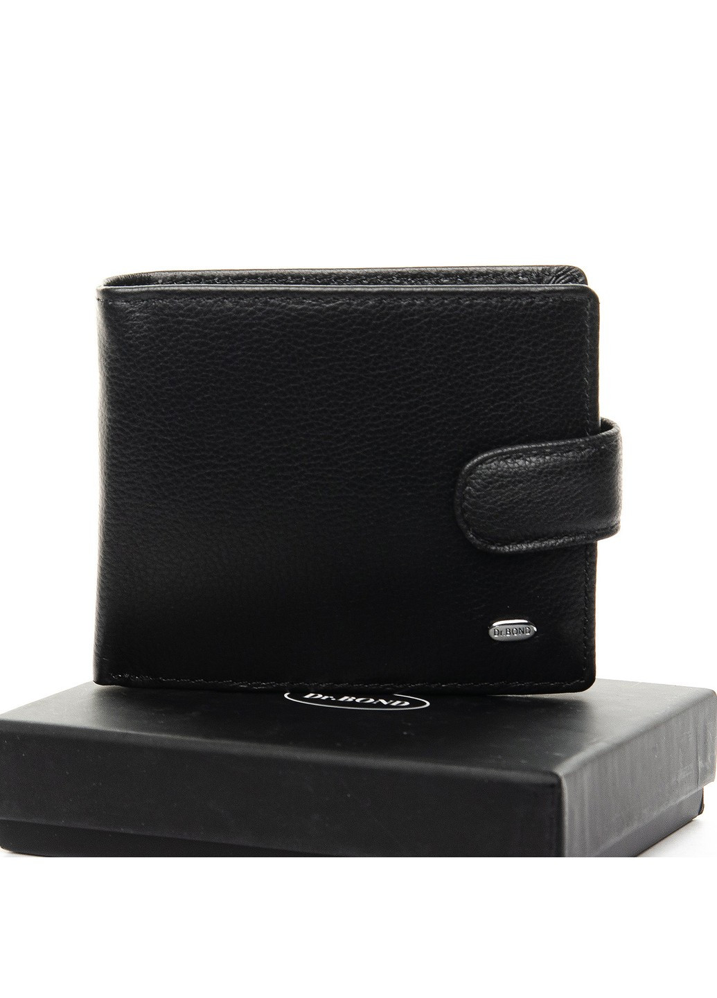 Чоловічий шкіряний чорний гаманець Classik dr.Bond M60-1 black Dr. Bond (261771229)