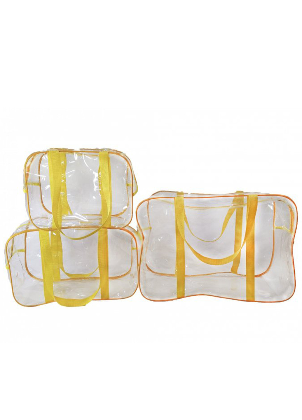 Набір з 3 прозорих сумок в пологовий будинок Light жовтий EcoNova (268987507)
