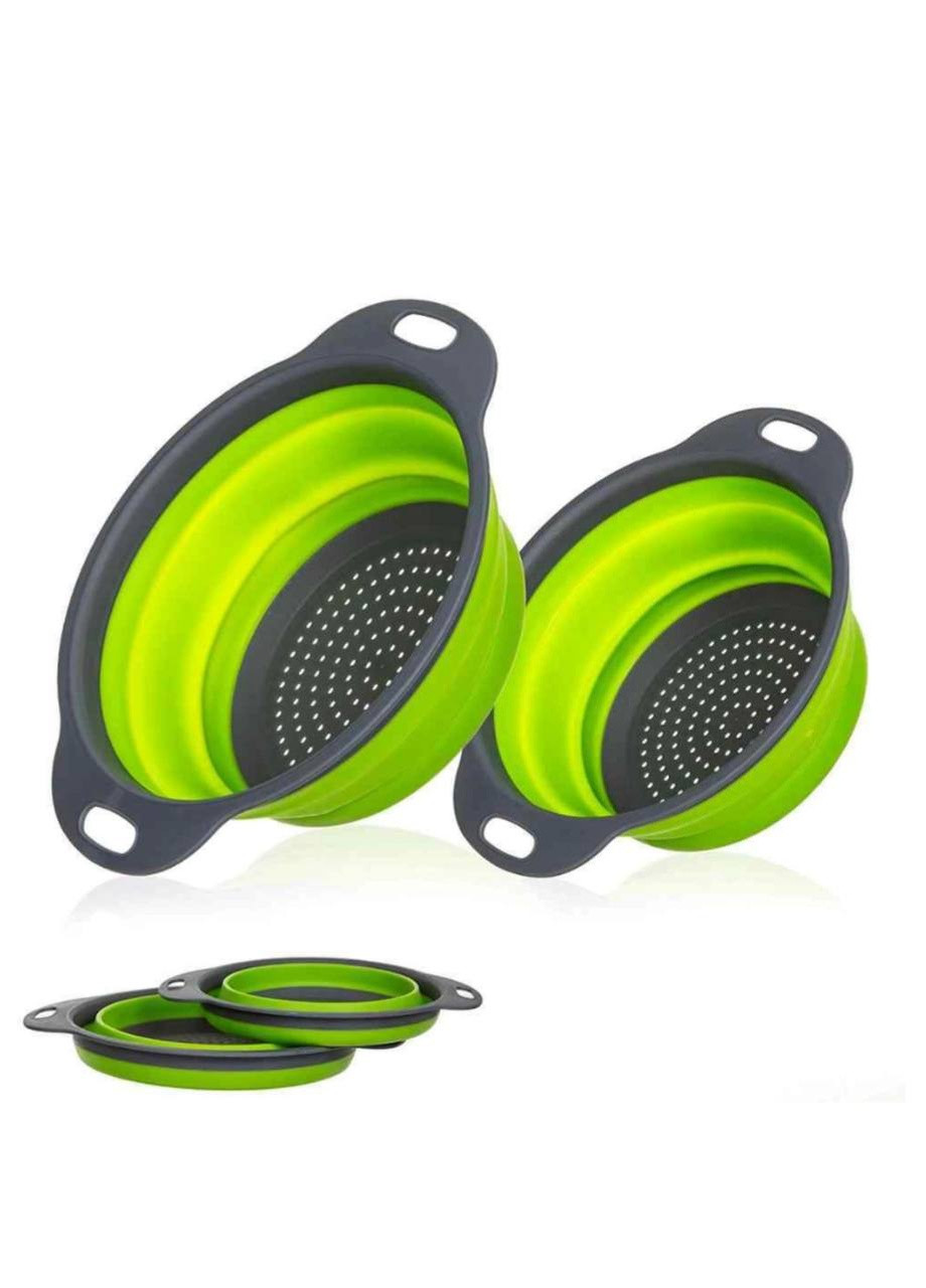 Друшляк складний силіконовий набір з 2 штук великий 24*29 і маленкий 20*24,5 XO (258287945)