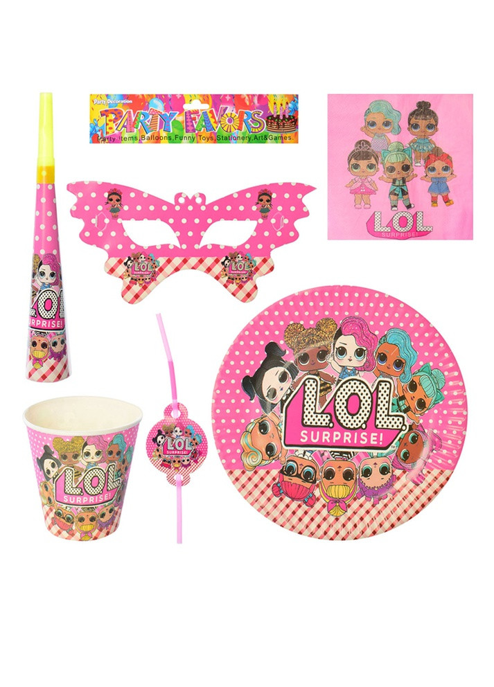 Аксессуары для праздника LOL цвет розовый ЦБ-00134753 No Brand (259467097)