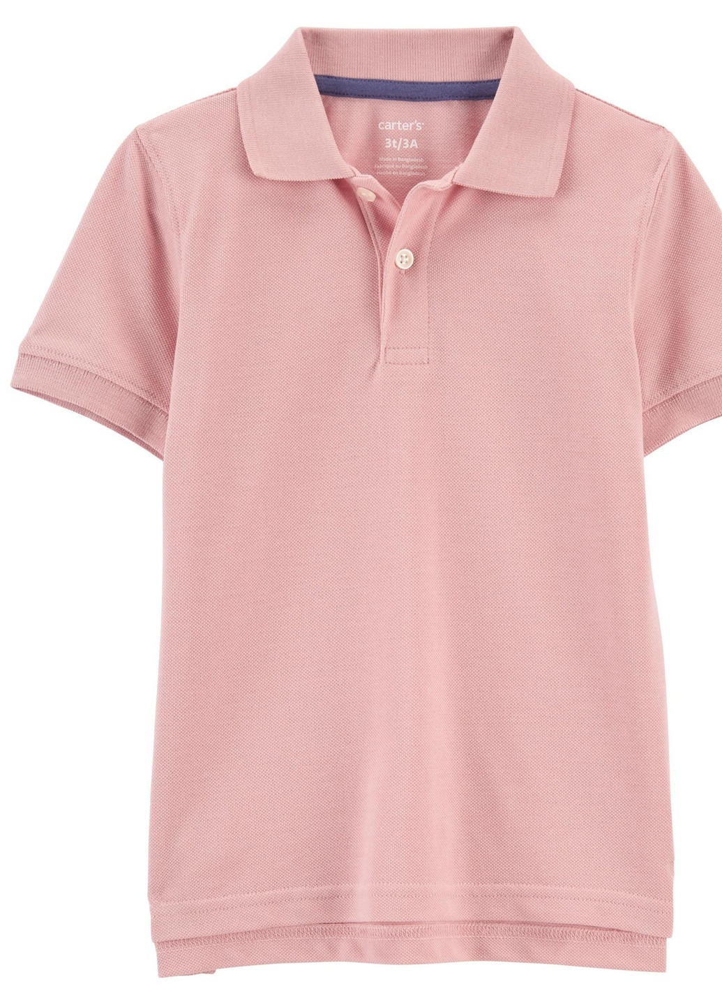 Розовая детская футболка-поло для мальчика carters 908010 розовый Carter's