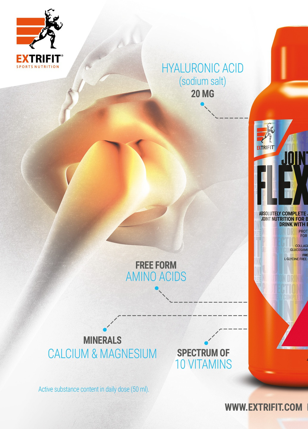 Для суглобів Flexain 1000 ml (Orange) Extrifit (258402872)