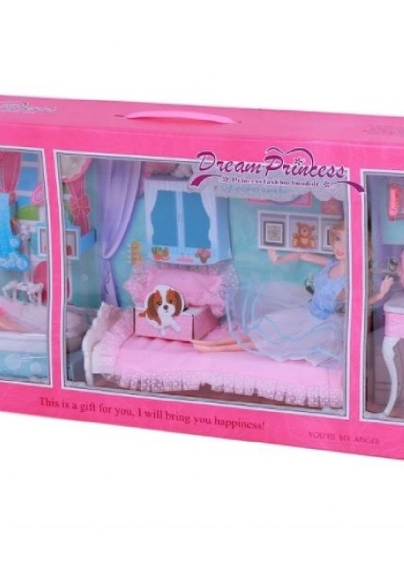 Игровой набор куклы с мебелью (CT 054). Куклы с мебелью ванная и спальня No Brand (261762453)