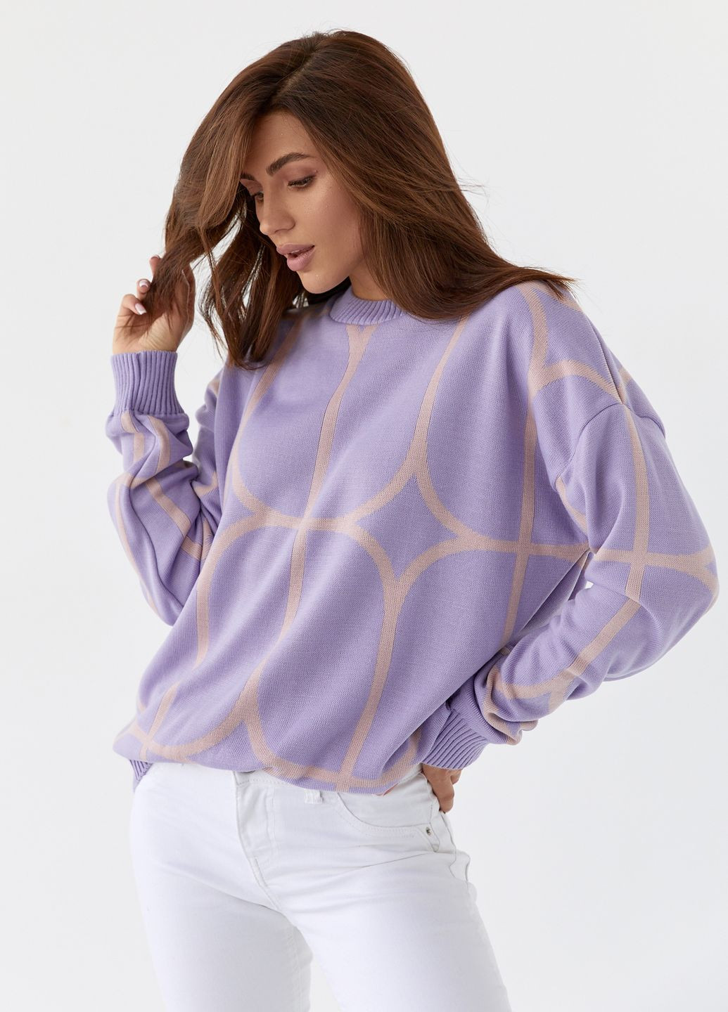 Фиолетовый свитер 213 фиалка MarSe