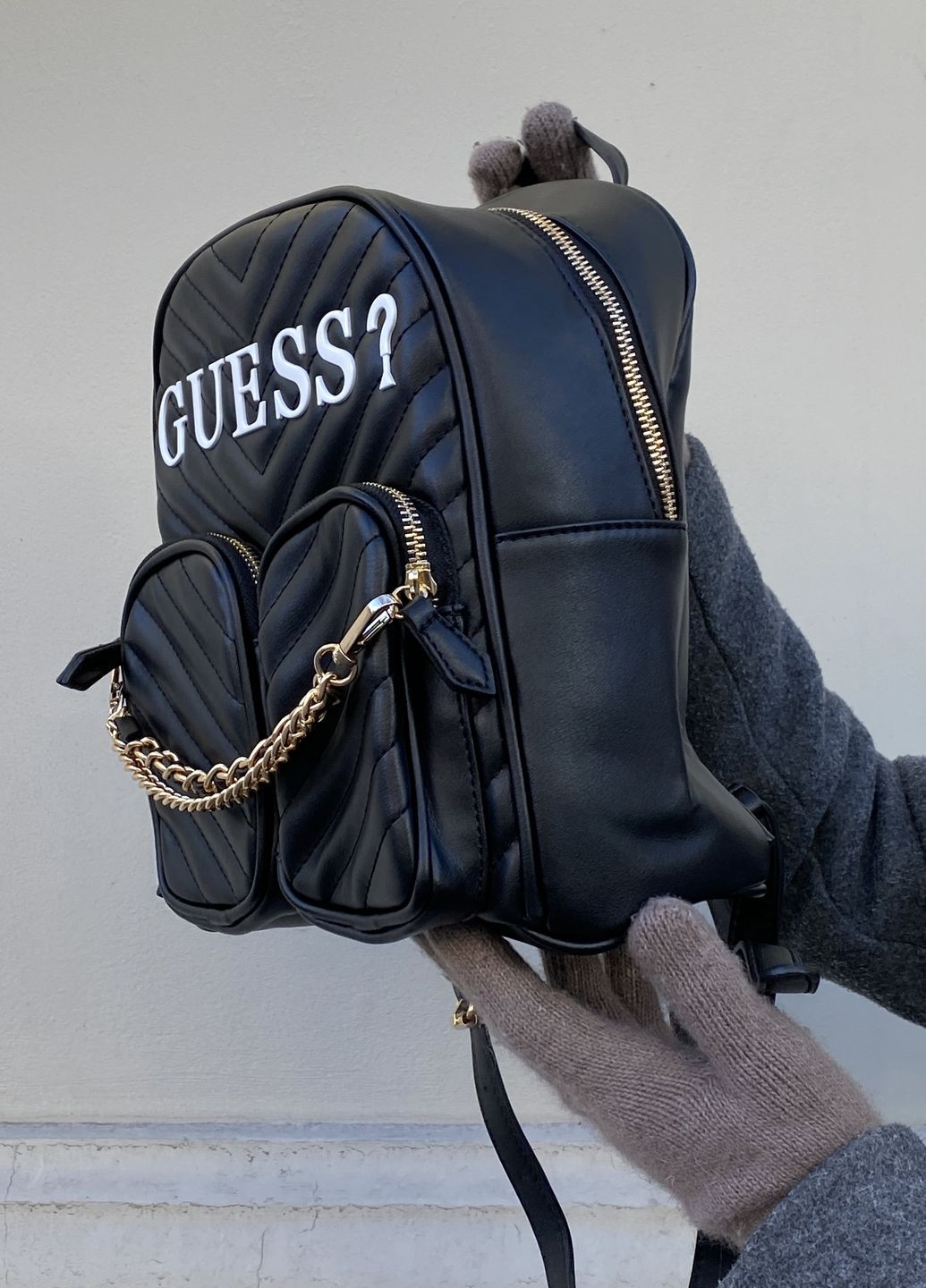 Женский рюкзак черный Guess (275864275)