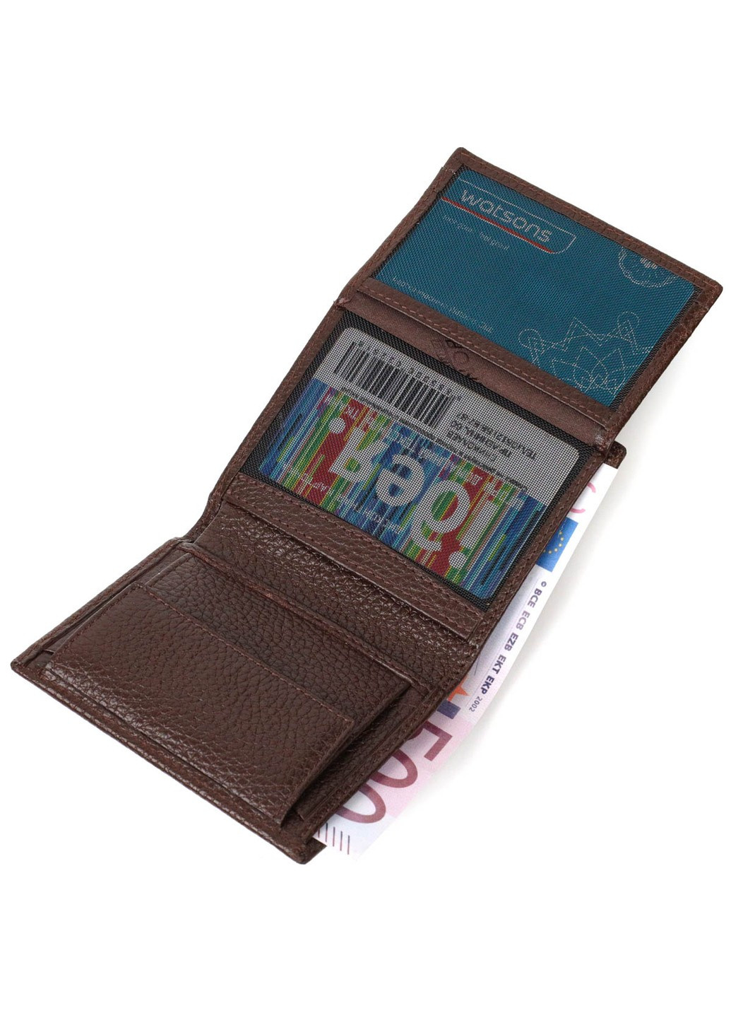 Стильный мужской бумажник небольшого размера из натуральной кожи 21993 Коричневый Bond (262158718)