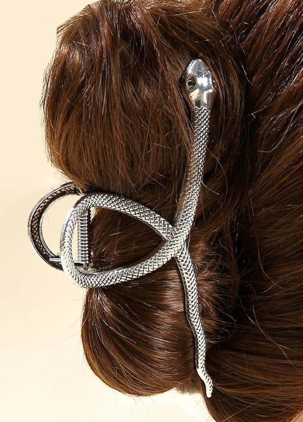 Заколка краб для волос "Wisdom", серебристая, 11 см Анна Ясеницька (264835920)