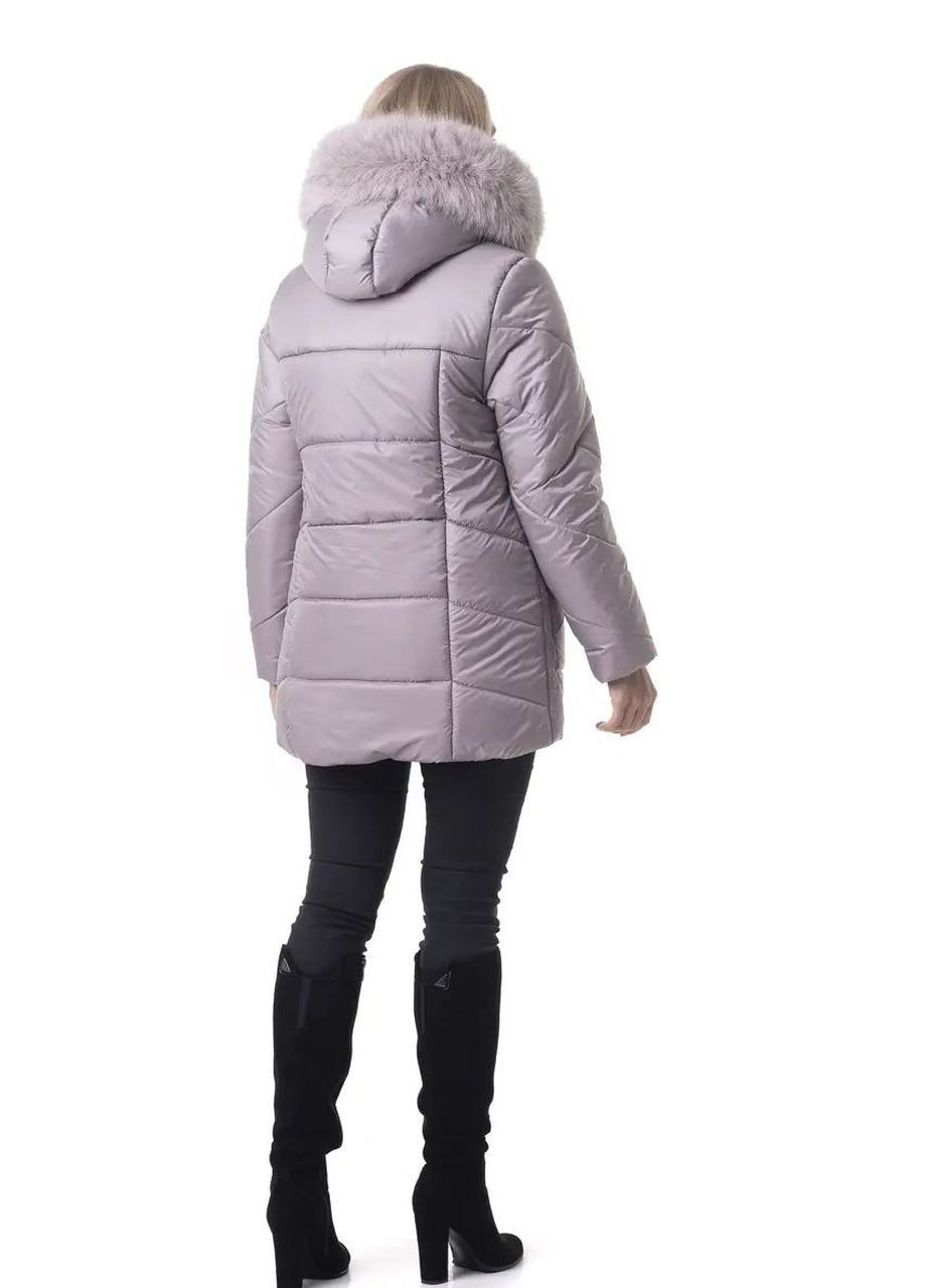 Сіра зимня жіноча куртка великого розміру зимова SK
