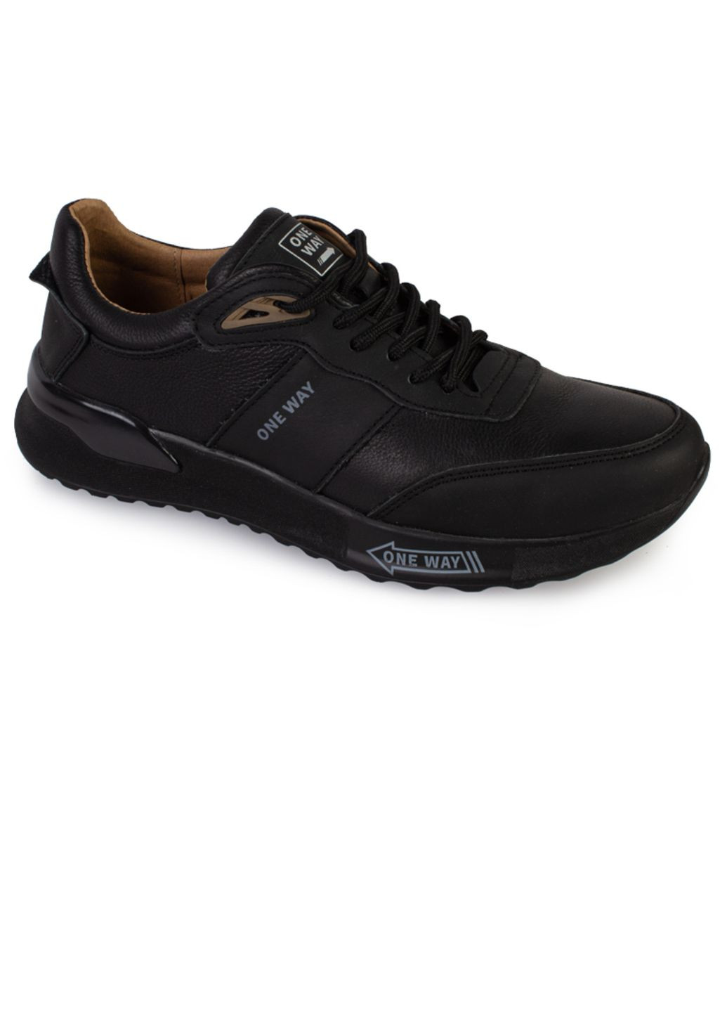Черные демисезонные кроссовки мужские бренда 9200328_(1) One Way