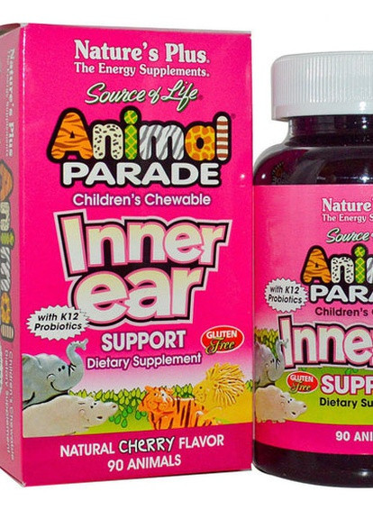 Nature's Plus Animal Parade, Inner Ear 90 Chewable Tabs Natural Cherry Flavor Natures Plus (256723177)