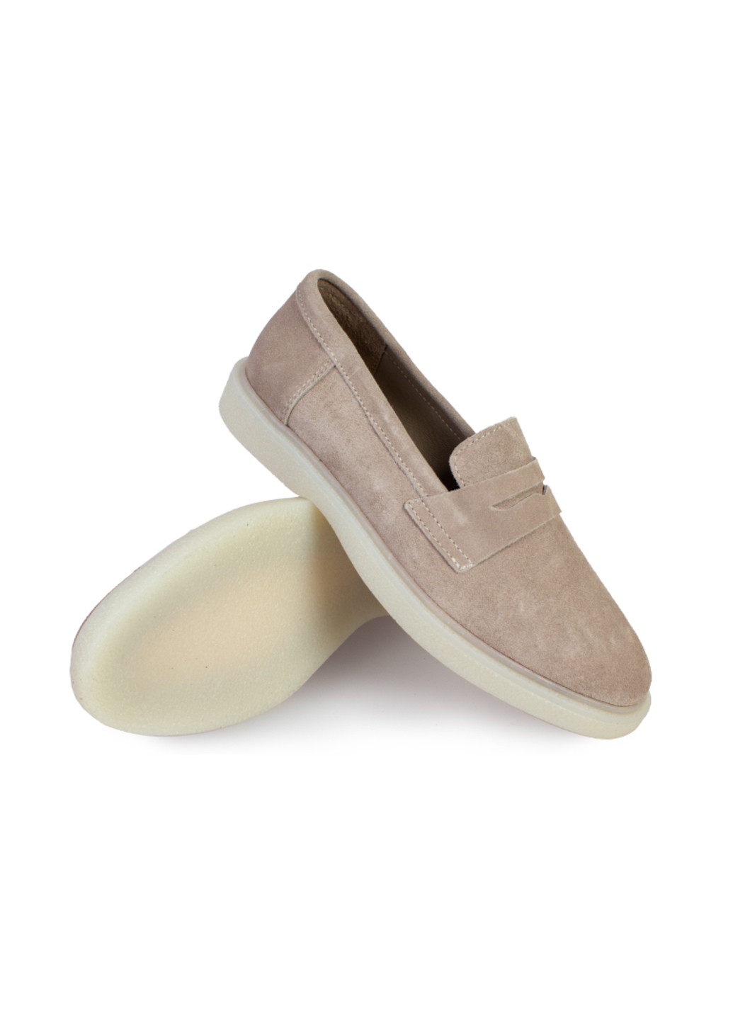 ModaMilano Туфлі лофери жіночі бренду 8401428_(1) бежевий з натуральна замша, україна — демісезон (277233913)