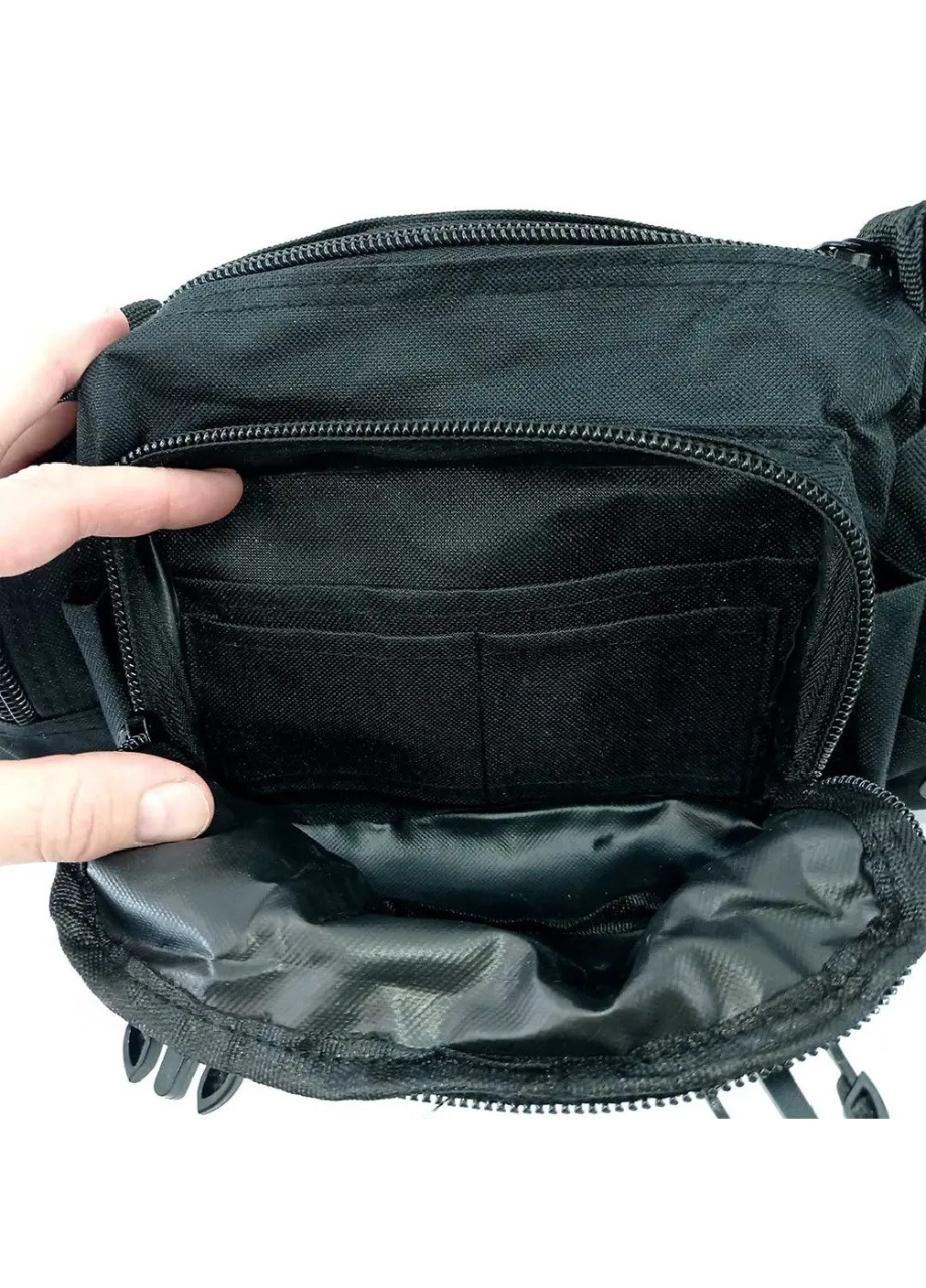 Тактическая сумка через плечо компактная армейская для рыбалки охоты туризма на 5 л 35х14х18 см (474204-Prob) Черная Unbranded (257597019)