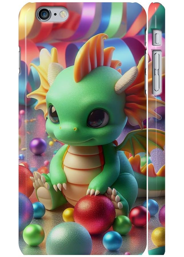 3D пластиковый глянцевый чехол 'Веселый дракончик' для Endorphone Apple iPhone 6 Plus (275467819)
