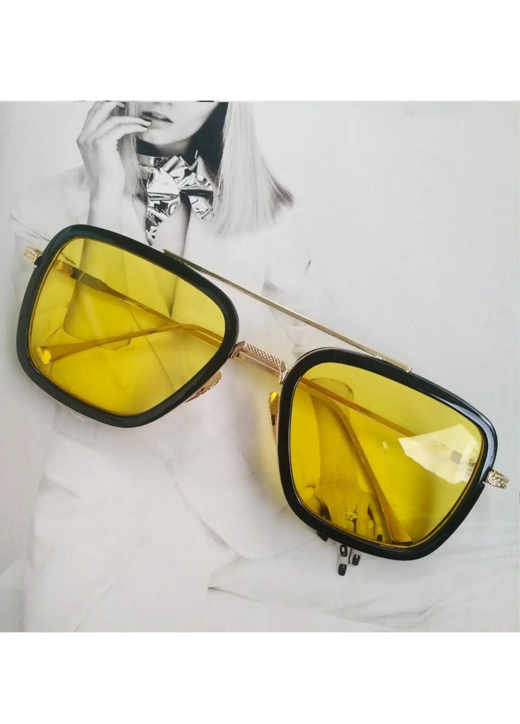 Сонцезахисні окуляри Тоні Старка Жовтий в золоті No Brand (258555412)