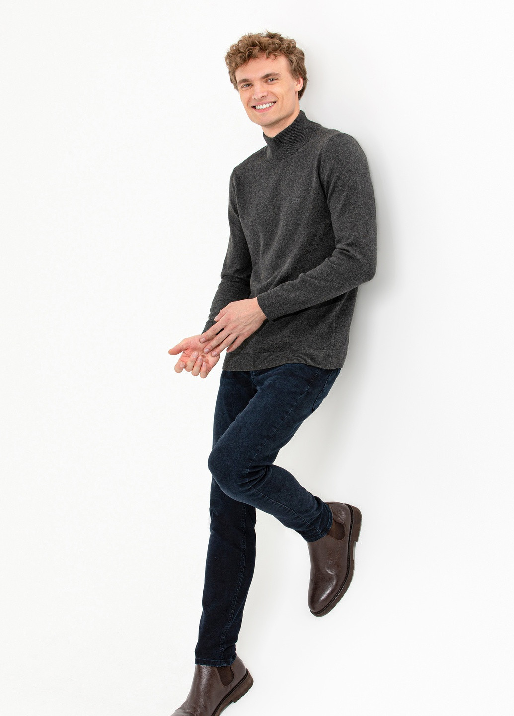 Серый свитер u.s. polo assn. мужской U.S. Polo Assn.