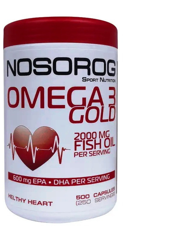 Omega 3 Gold 1000 mg 500 Caps Nosorog Nutrition (258499634)