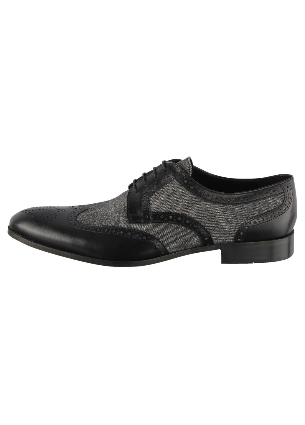 Черные мужские классические туфли 5653 Conhpol на шнурках