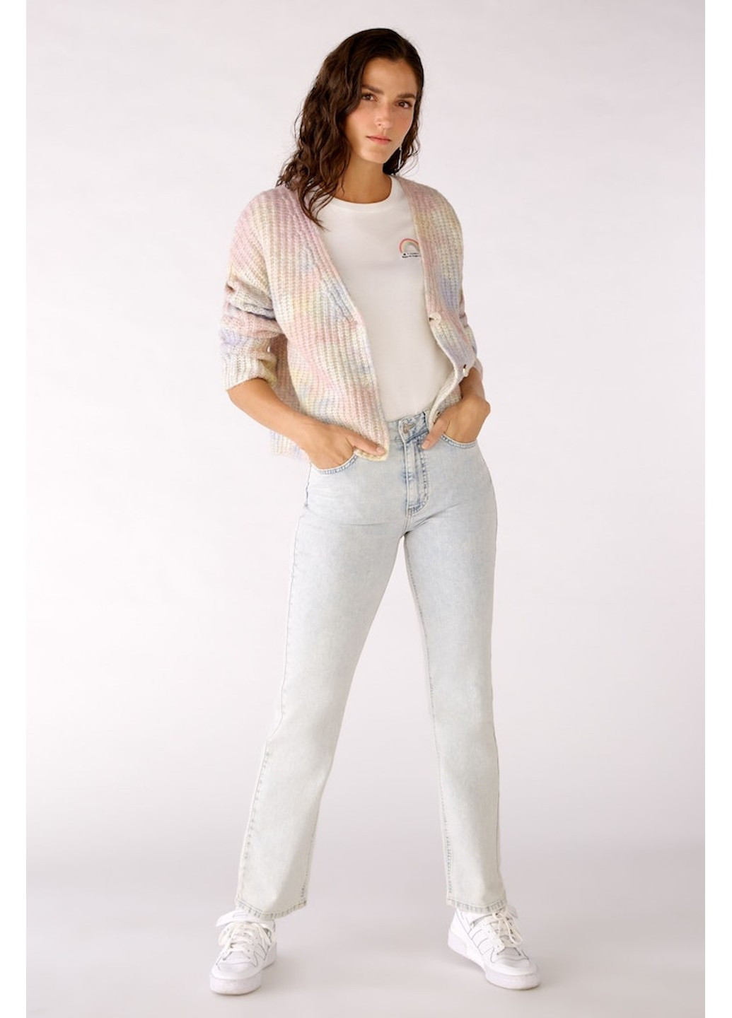 Разноцветный демисезонный кардиган Oui