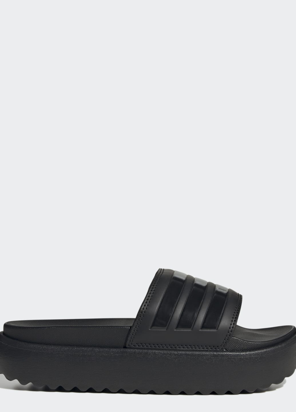 Черные шлепанцы adilette platform adidas