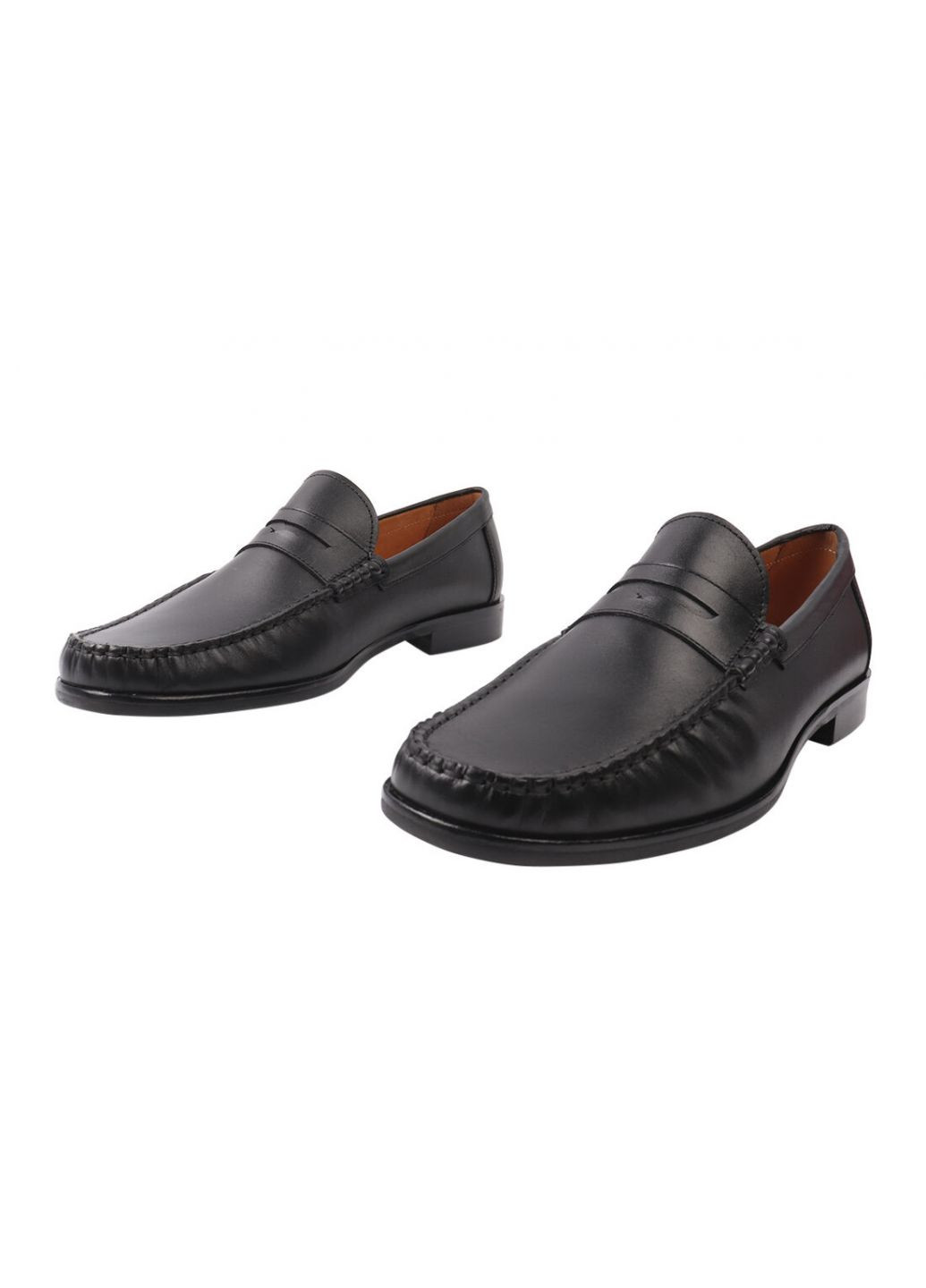 Туфлі чоловічі з натуральної шкіри, на низькому ходу, чорні, Conhpol 288-221dt (257437781)