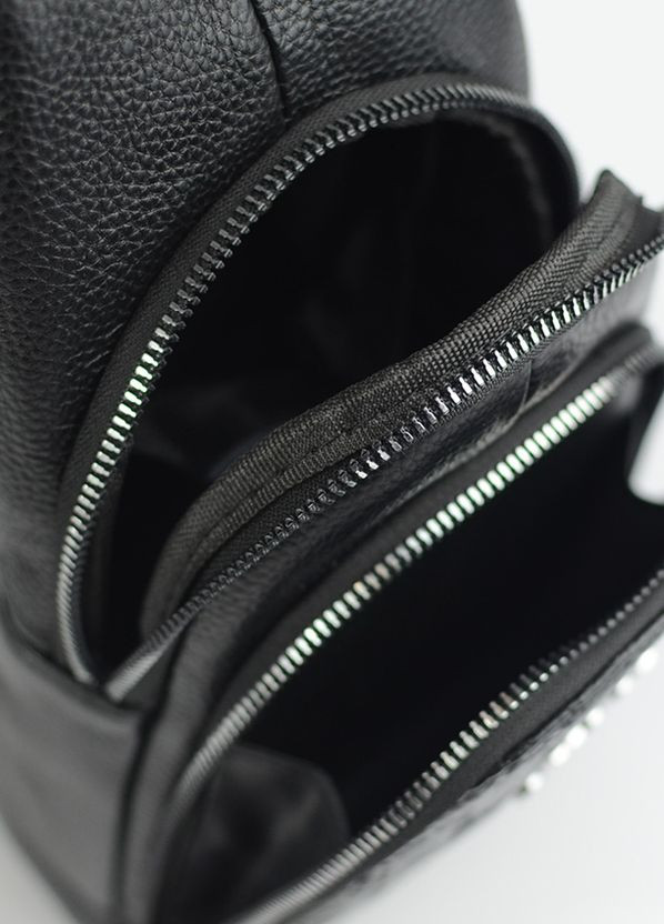 Мужская нагрудная кожаная сумка рюкзак слинг на одно плечо, молодежная сумочка из натуральной кожи No Brand (266914608)