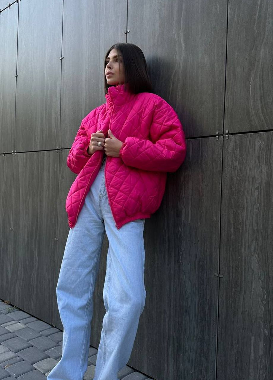 Розовая женская куртка стеганая No Brand