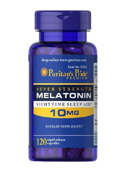 Puritan's Pride Melatonin 10 mg 120 Caps Puritans Pride (256725769)