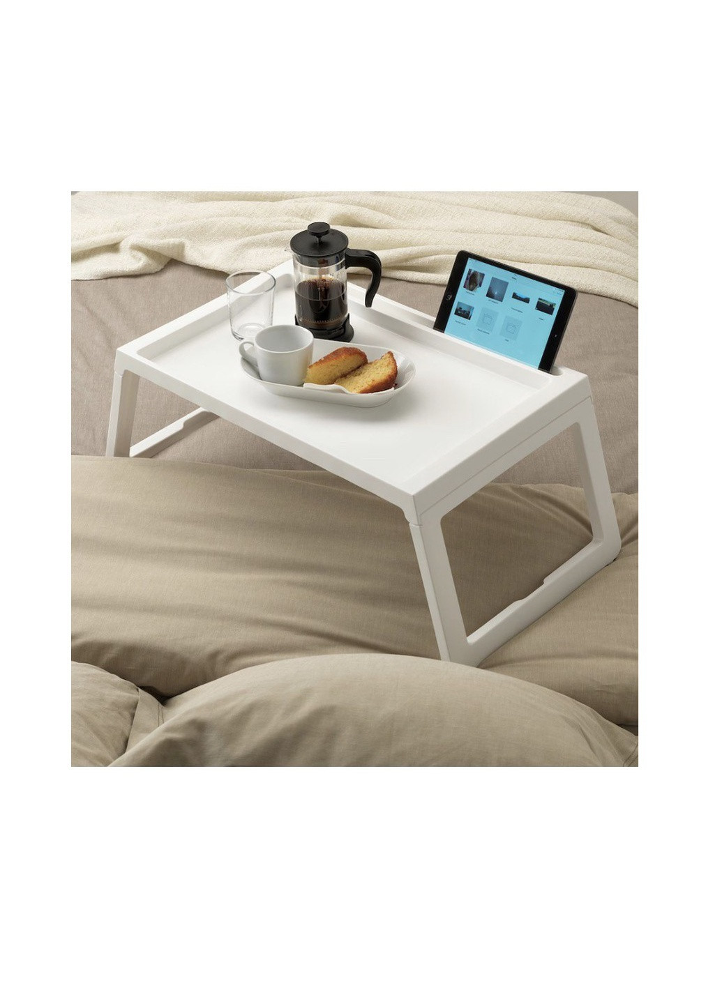 Стіл піднос, білого кольору IKEA klipsk (257821948)