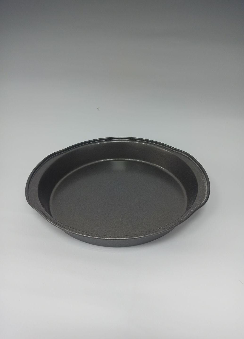 Форма для випікання кругла 25,5х24х4 см з антипригарним покриттям темно-сірий вуглецева сталь арт. 78206 Krauzer (264647666)