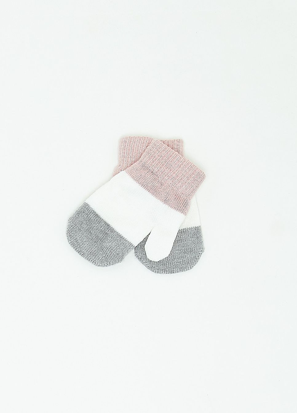 Варежки,белый-серый-розовый, C&A (275135789)