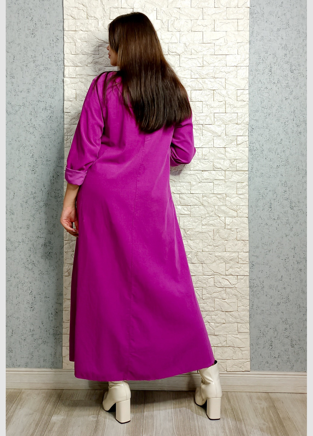 Фуксинова (кольору Фукія) кежуал сукня а-силует New Collection однотонна