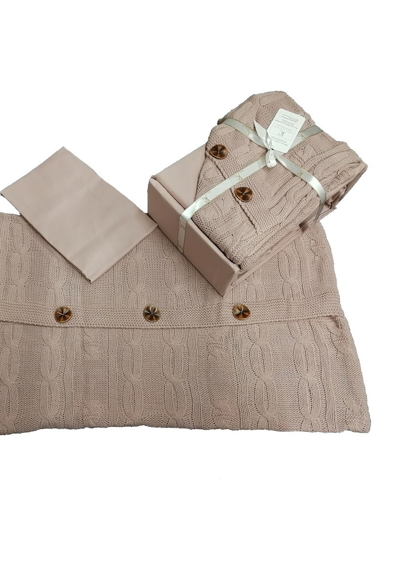 Комплект постельного белья с вязаным покрывалом First Choice (258464038)