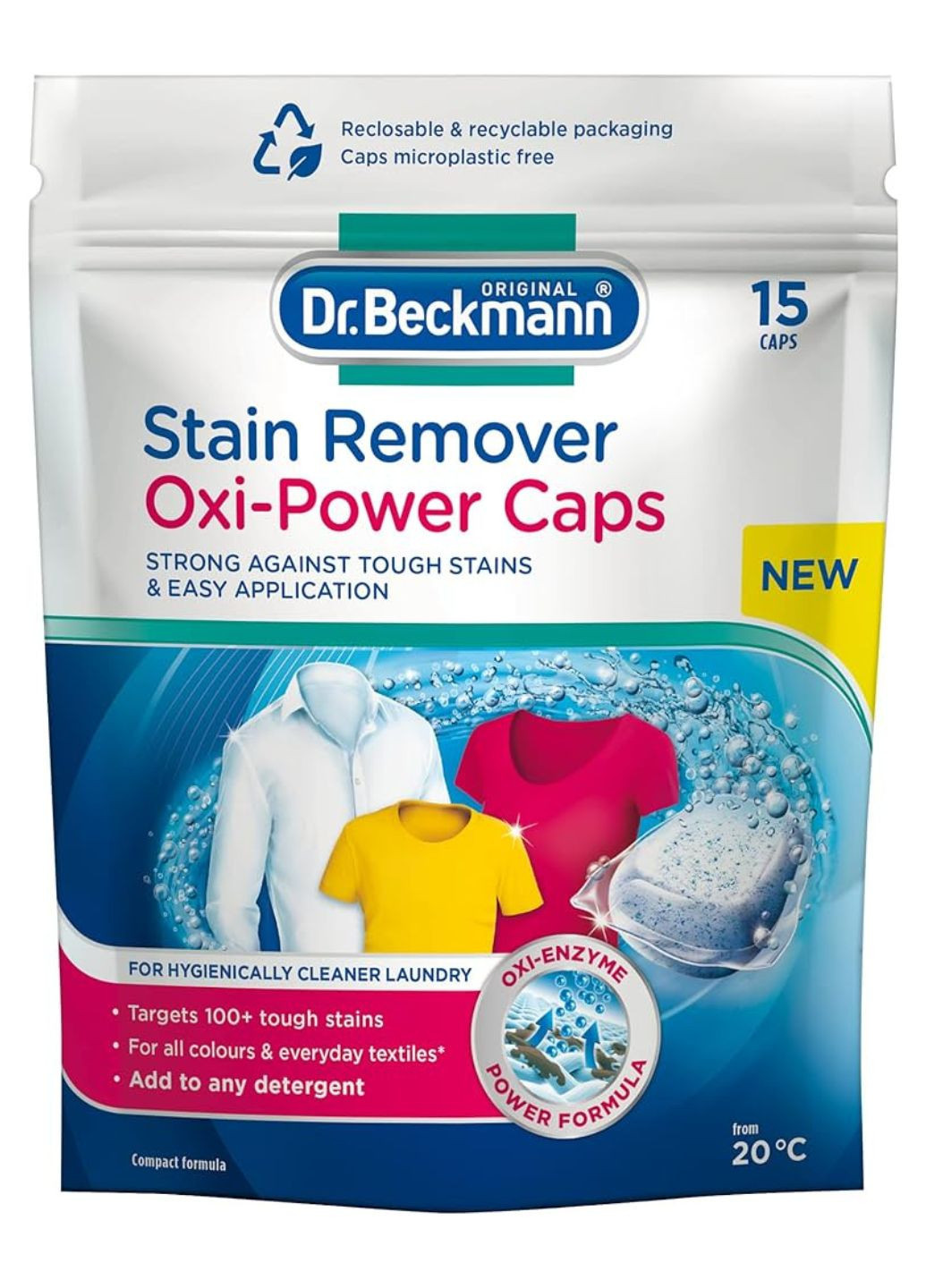 Капсули для виведення плям Stain Remover Oxi-Power Caps 15 шт Dr. Beckmann (267724610)