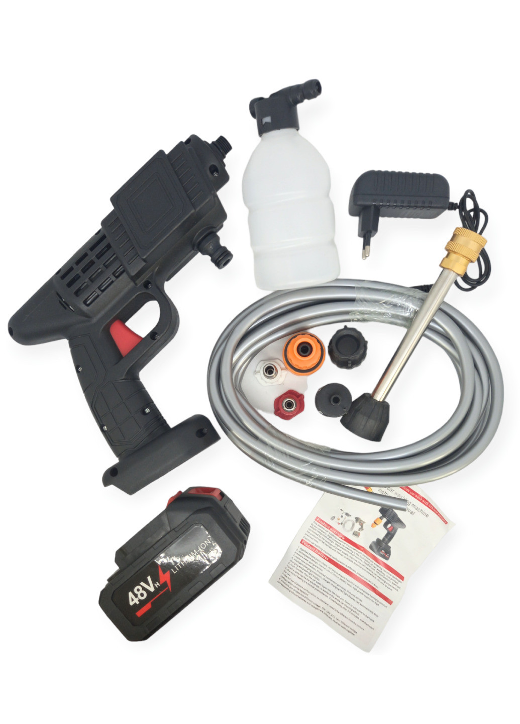 Міні мийка високого тиску на акумуляторі портативна для автомобіля переносна водяний пістолет для машини No Brand (264834472)