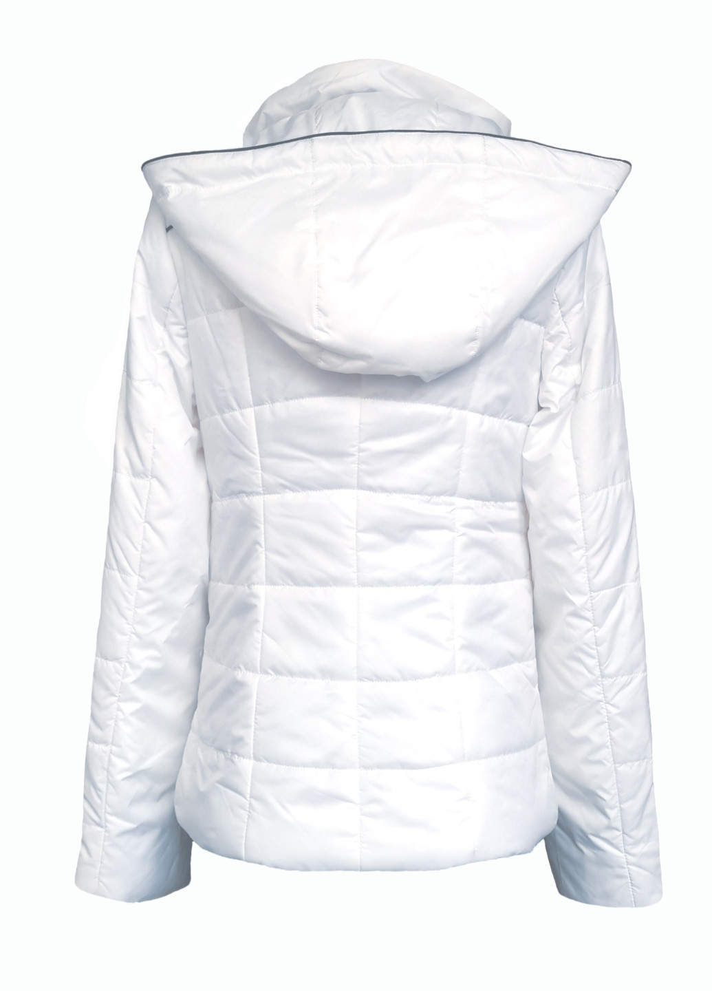 Біла демісезонна куртка демісезонна жіноча з капюшоном City Classic