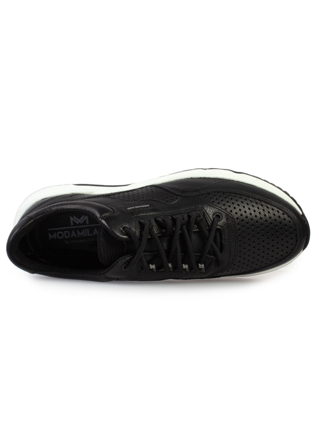 Черные демисезонные кроссовки мужские бренда 9200379_(1) ModaMilano