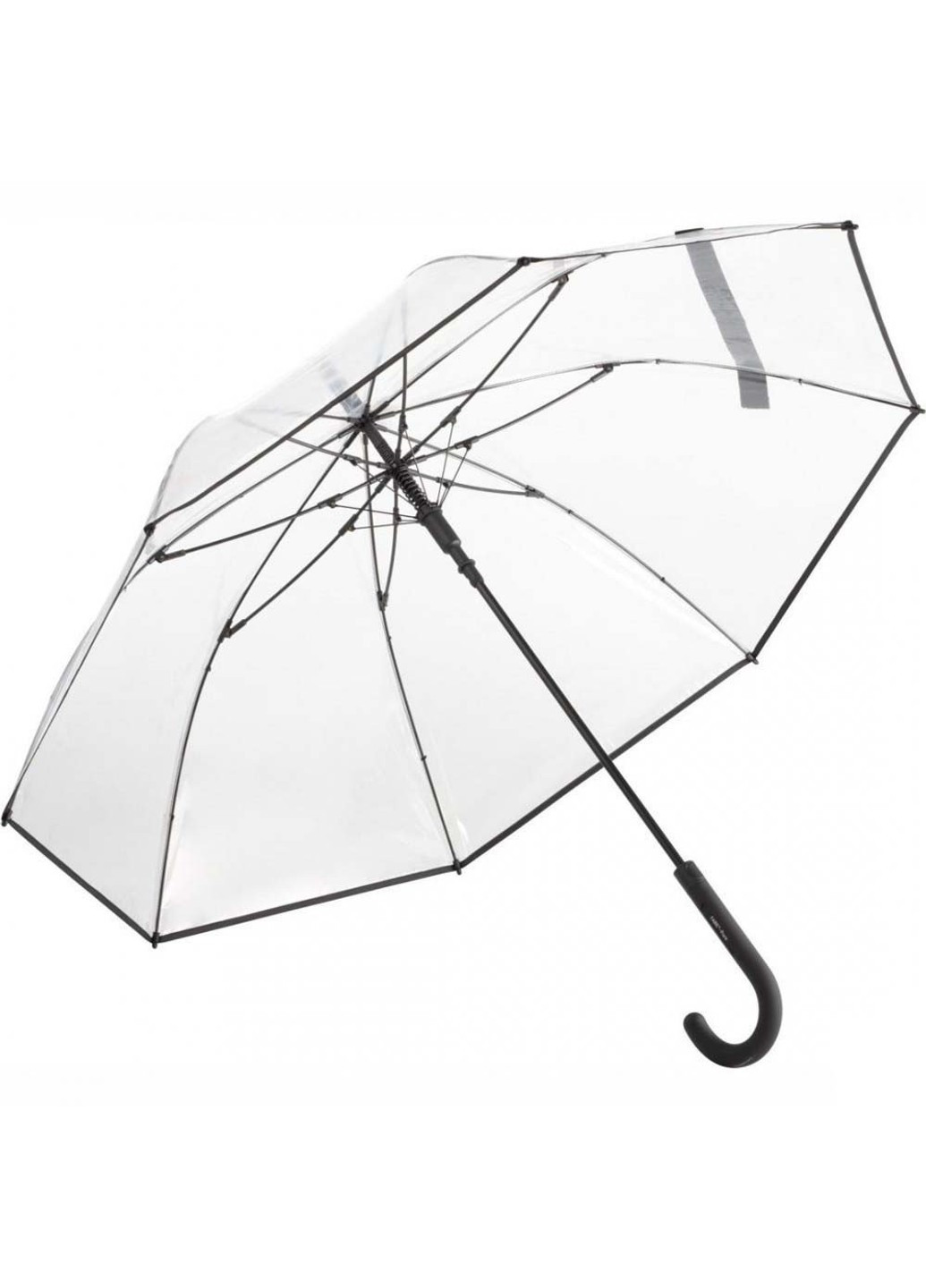 Зонт-трость прозрачный женский полуавтомат Pure 7112-black FARE (262976084)