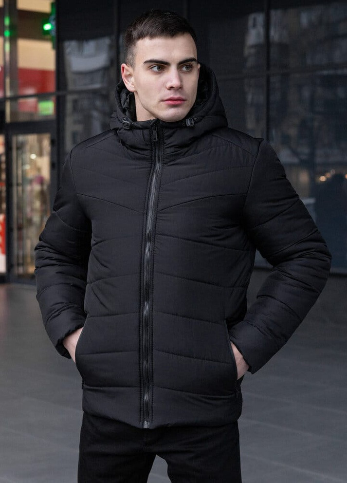 Чорна зимня куртка winter jacket dzen чорний Pobedov