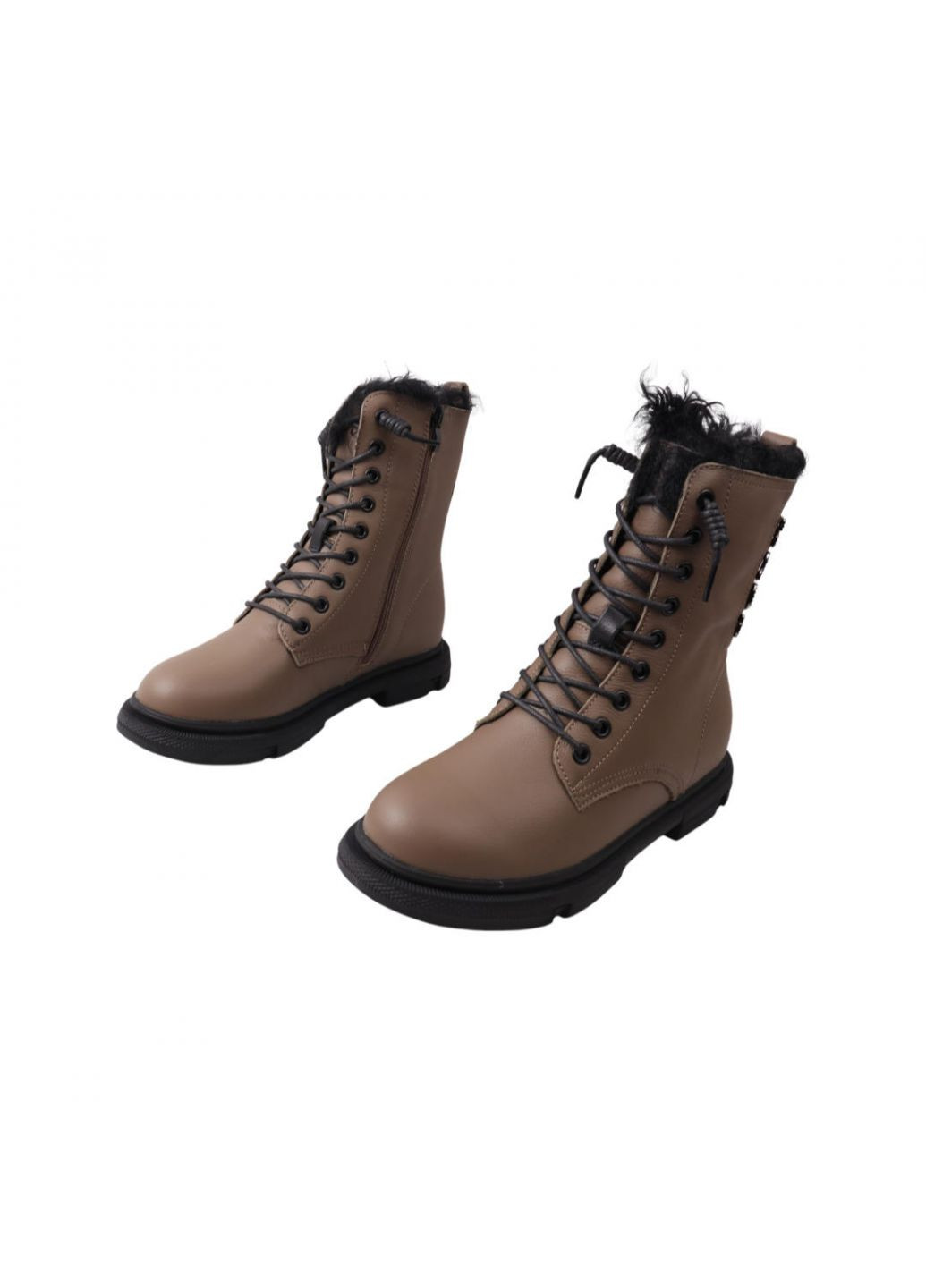 Черевики жіночі капучіно натуральна шкіра Berkonty 398-22ZHC (257439359)