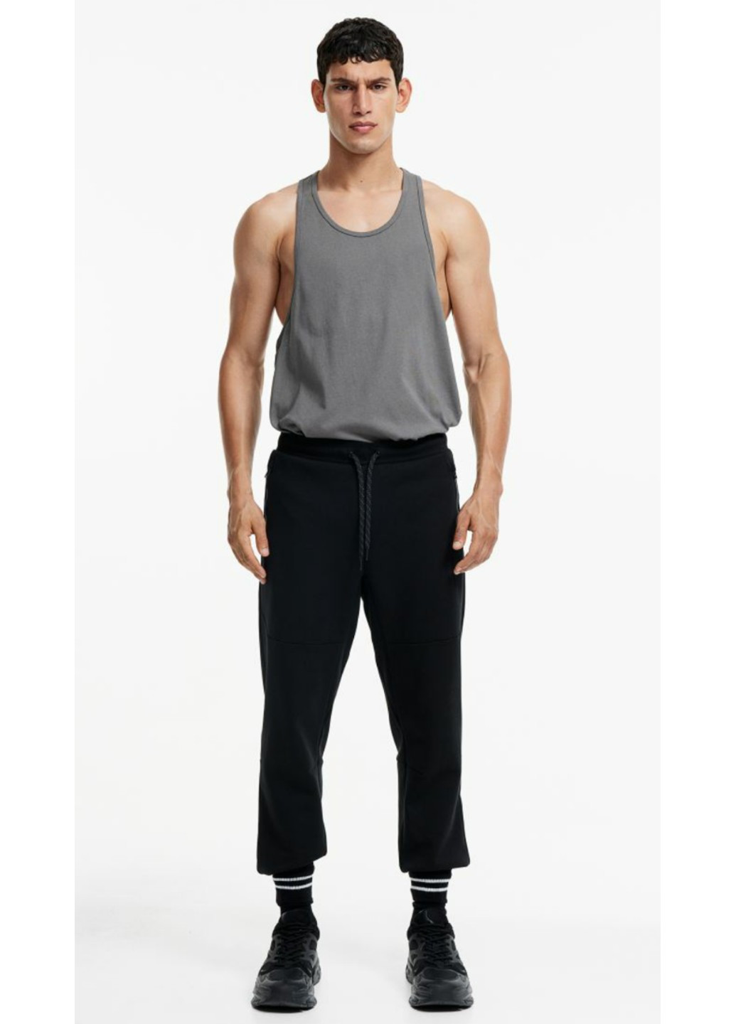 Чоловічі спортивні штани джоггери Н&М (56142) S Чорні H&M (262372433)