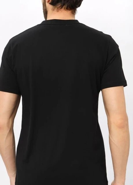 Черная футболка мужская с коротким рукавом Stone Island