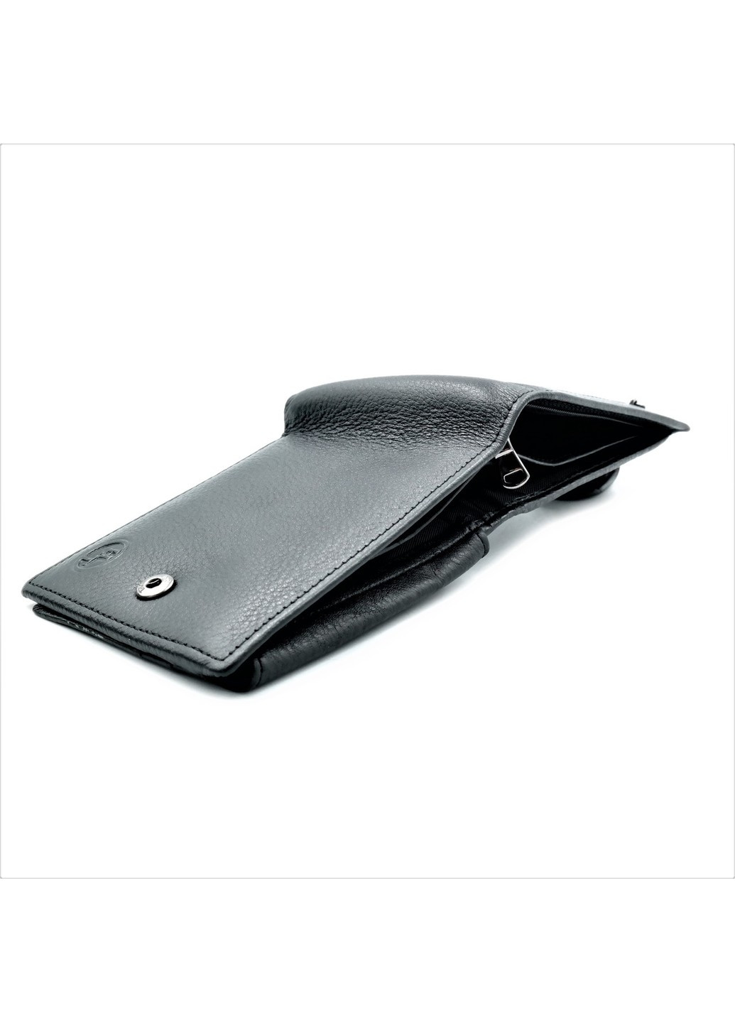 Мужской кожаный кошелек 12 х 9 х 2,5 см Черный wtro-nw-163-ND16A-04 Weatro (272596156)
