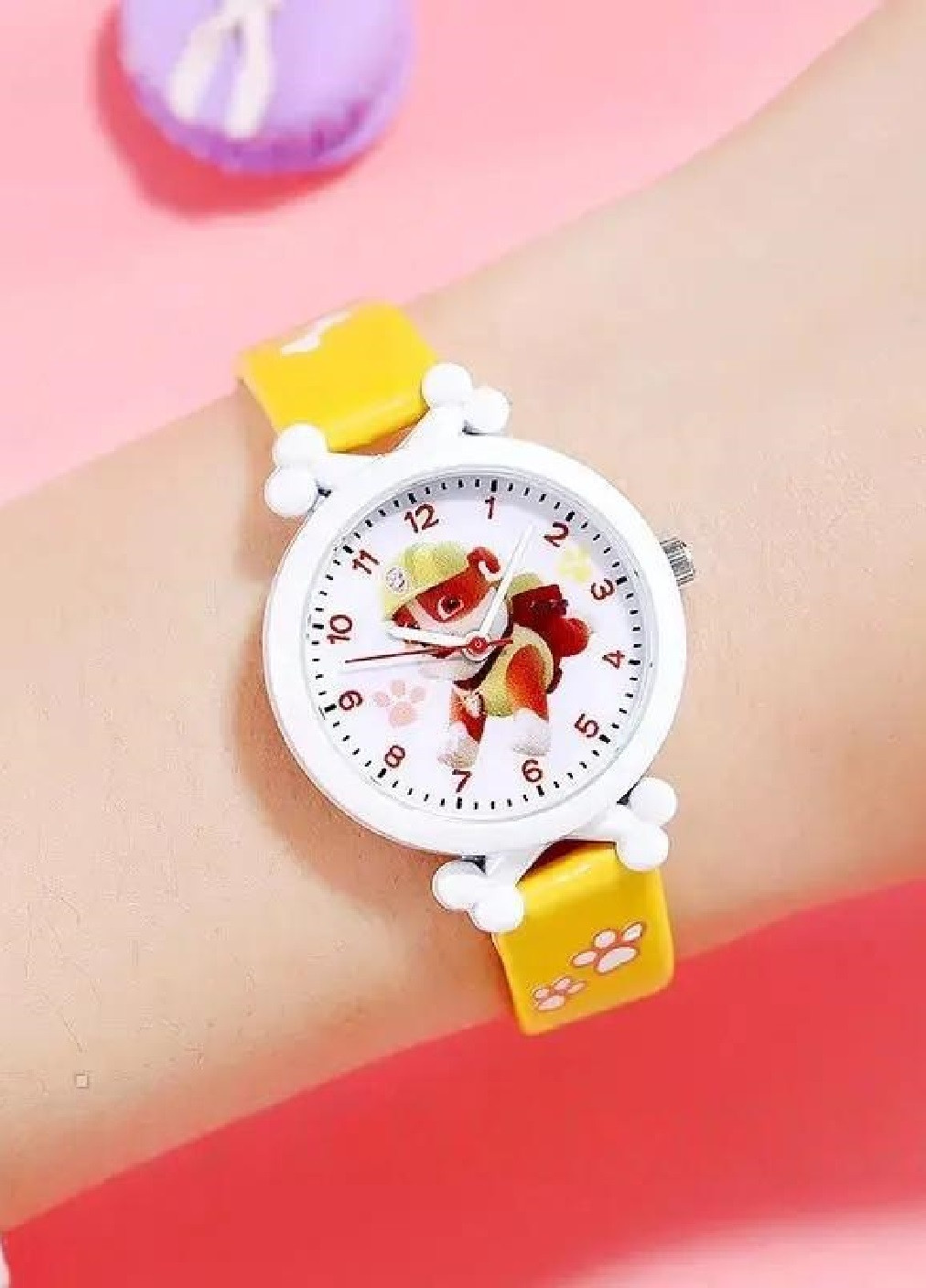 Дитячий наручний годинник для дітей дівчаток хлопчиків із персонажем Здоровань щенячий патруль (476072-Prob) Жовтий Unbranded (276249320)