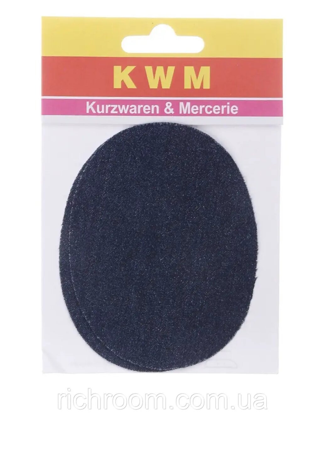 Термонаклейка на одежду 2 шт темно-синего цвета KWM (259829719)